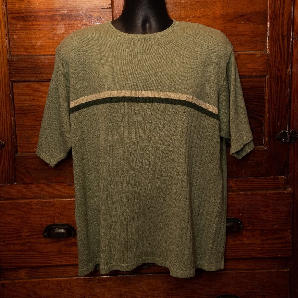 Brandini men's XXL green short-sleeved sweater